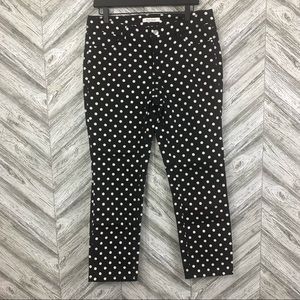 White House Black Market Polka Dot Ankle Jeans